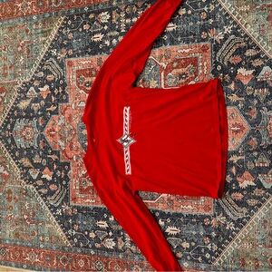 Large red long sleeve tee